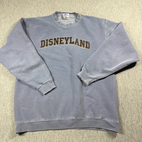 Disney Other - Disney Sweatshirt‎ Men L Blue Vintage Disneyland Resort Graphic Fleece Pullover